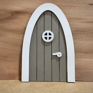 Gray Fairy Door  -  Fairy doors -  Home Decor - Fairy garden - Fairytale door - Tooth Fairy door - gnome door