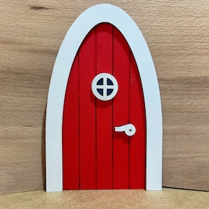 Fairy Deur rood - Rode Fairy deur - Home Decor - Fairy tuin - Sprookjesdeur - Tandenfee deur - kabouterdeur