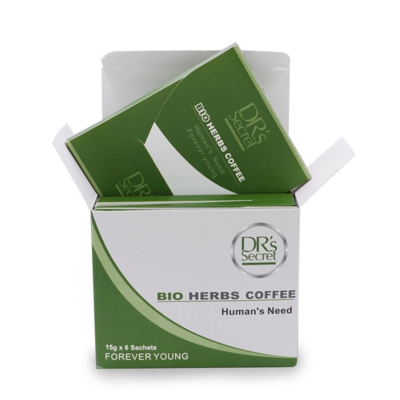 Original Drs Secret Bio Herbs Instant Coffee For Men Forever Young zdjęcie 9