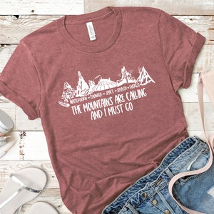 The Mountains are Calling T-Shirt | Disney Matching Vacation Shirts | Unisex Sizing