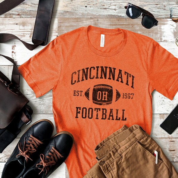 Vintage Cincinnati Classic T-Shirt | American Football Arch Tee | Unisex Sizing
