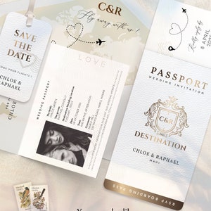 Boarding Pass Save The Date, Destination Wedding Invitation, Passport Wedding Invitation, Printable, Travel Theme, Beach, Template Download image 8