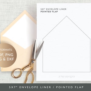 Envelope Liner 5x7 Pointed Flap, Envelope Liner Template, Envelope ...