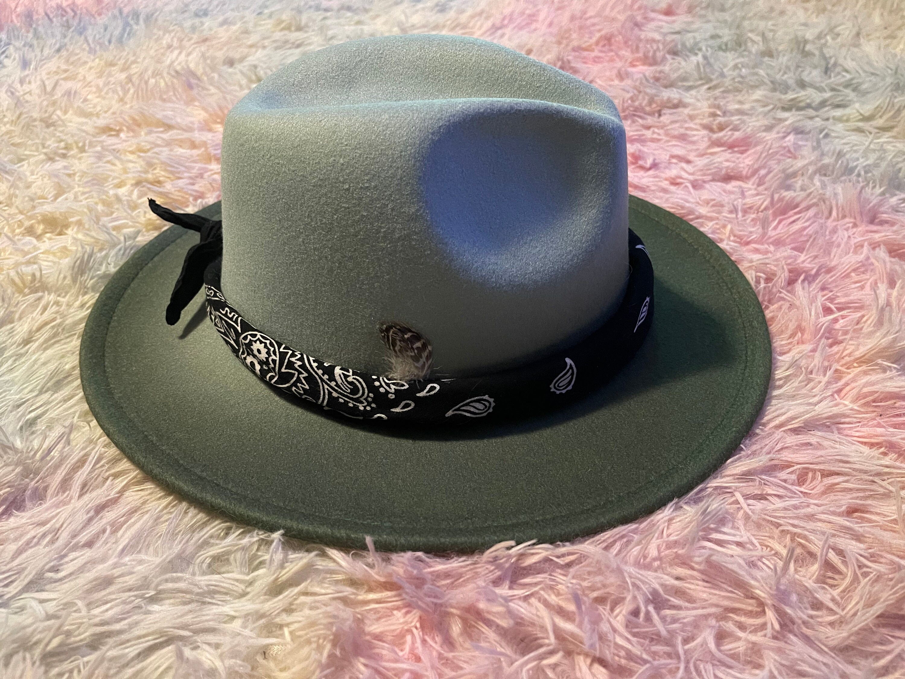 Custom Gradient Green Fedora W 