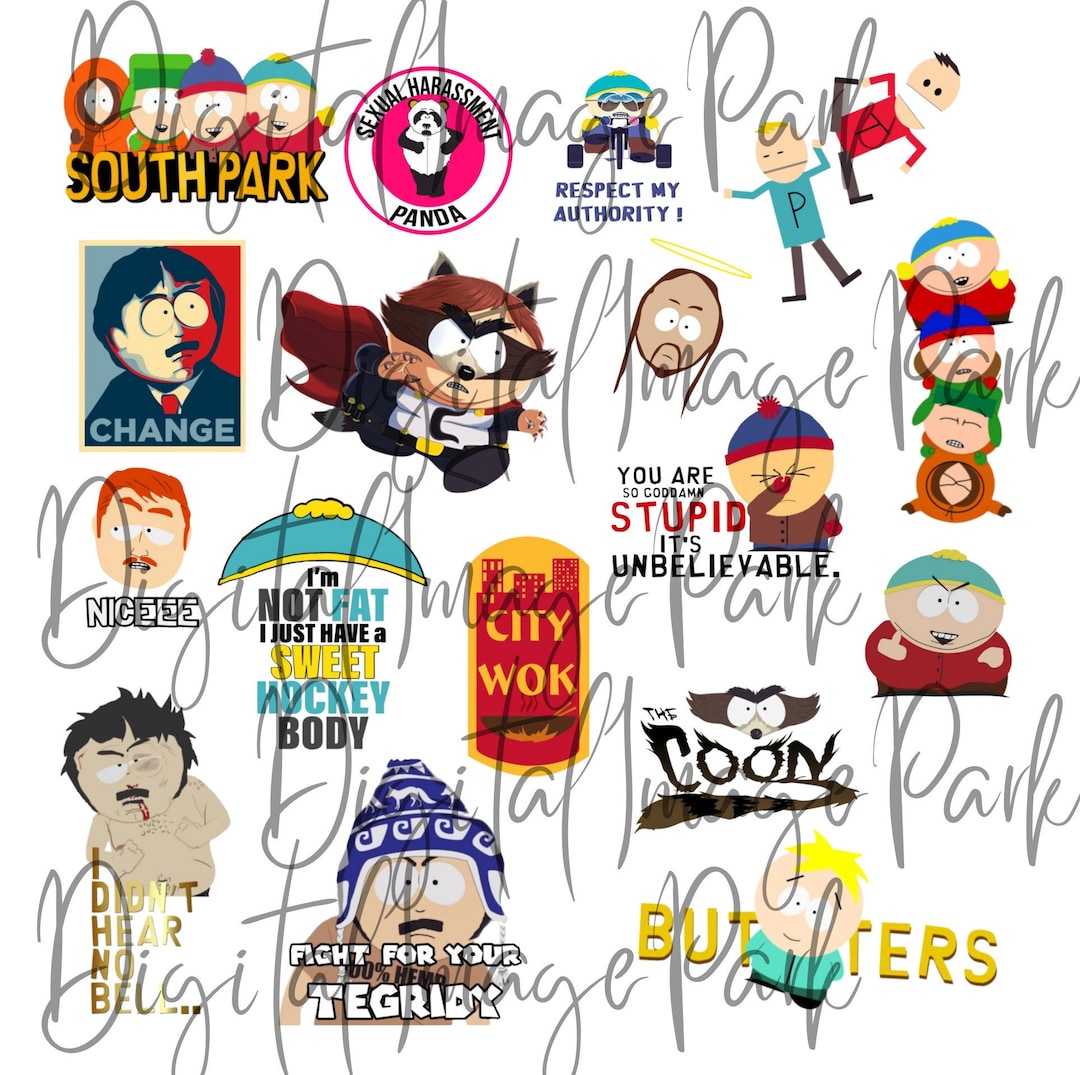 Southpark PNG Digital Download Instant Download Waterslide for Epoxy