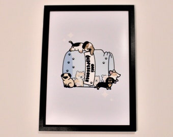 Cute Dog Art Print - Anti depressant Dogs Art Print - Mental Health Wall Art - Cute Home Décor - Dog Wall Art