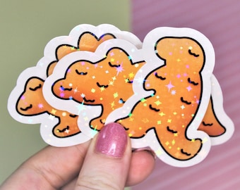 Dinosaur Nugget Stickers - Cool Dinosaur Stickers - Cute Kawaii Dino Nugget Decals