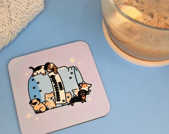 Anti Depressant Dogs Coaster, Mental Health Dog Gifts, Cute Kawaii Home Decor, Housewarming Present, Coaster For Mugs, Anti Depressants, Dog