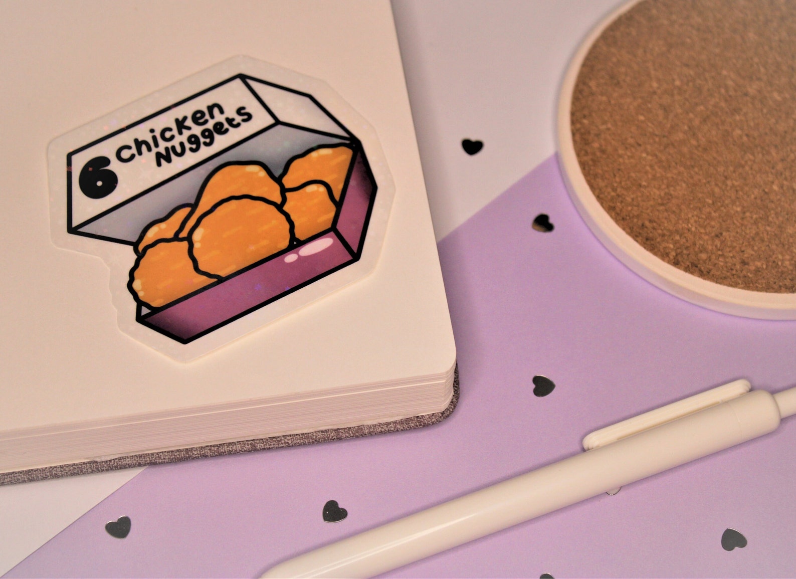 Chicken Nuggets Glossy or Holo Sticker Nuggets Waterproof Etsy