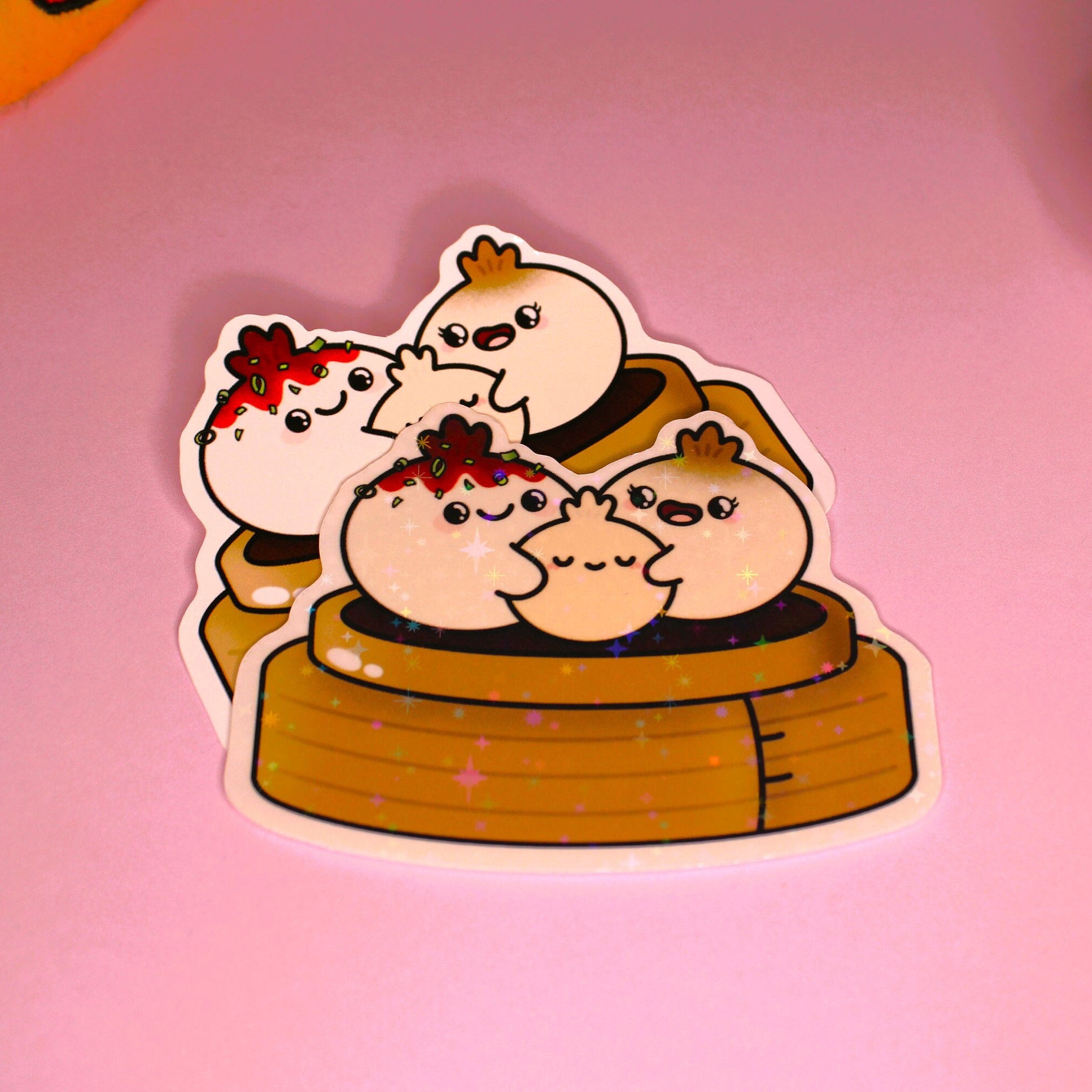 Cute Dumpling Family Sticker - Dim Sum Dumplings - Kawaii Decals for ...