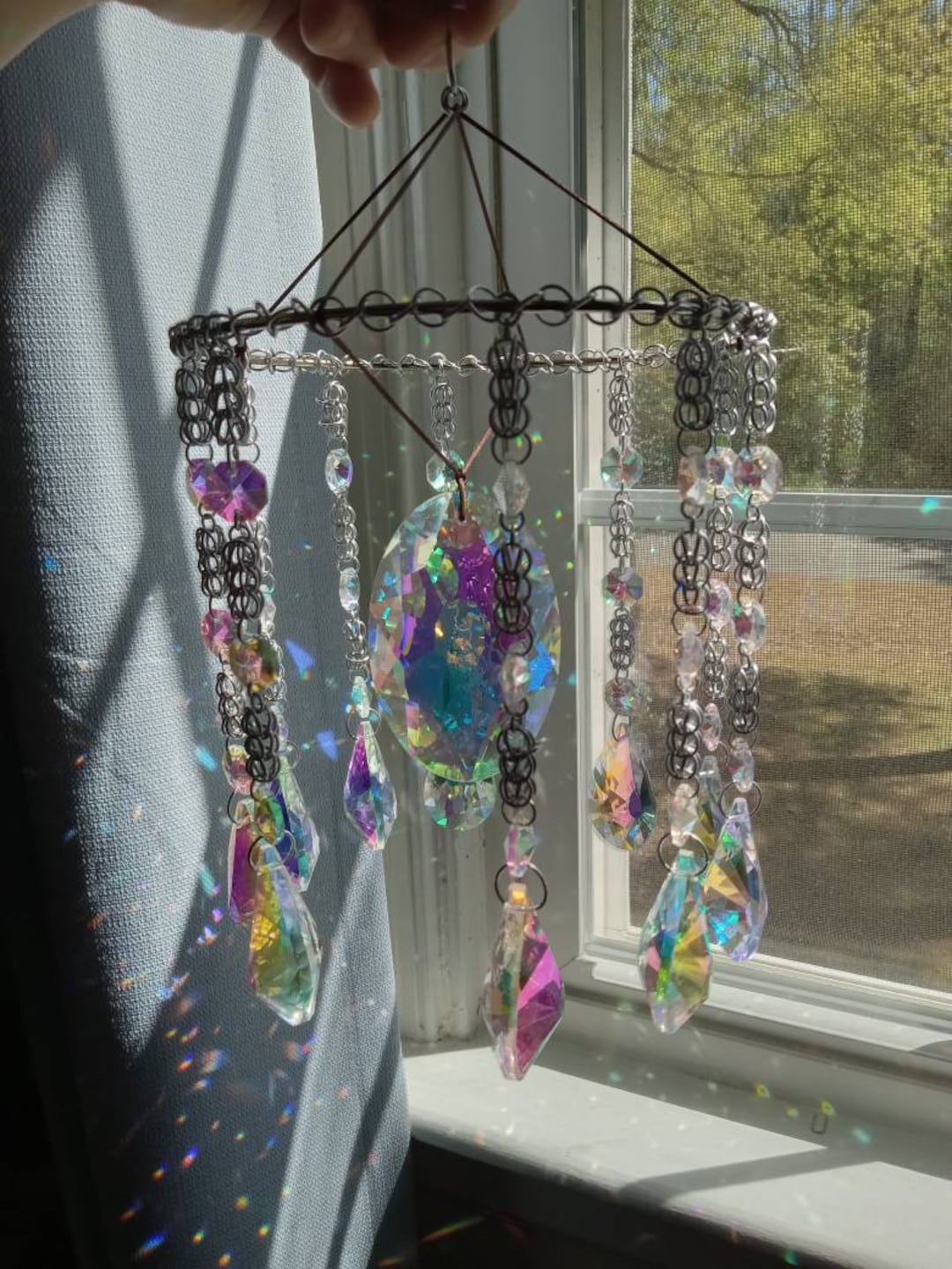 Large Crystal Suncatcher Etsy