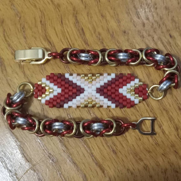 Red Chevron Bracelet