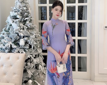 Diep Xuan - Purple Ao Dai Set 6B