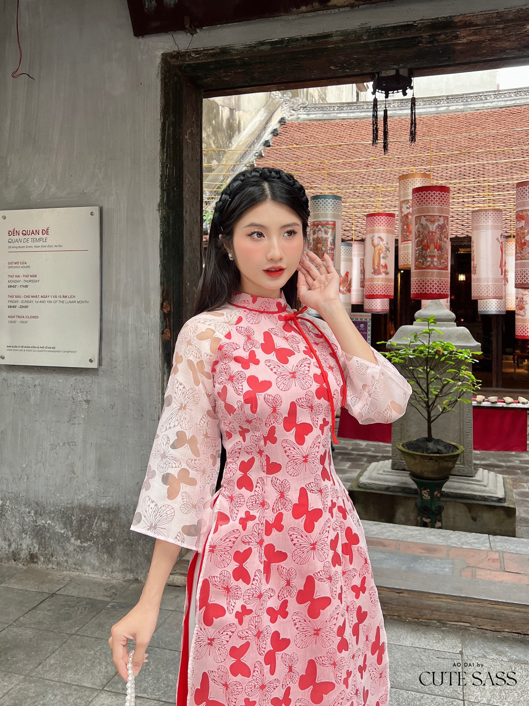 Image Quang Hải image beautiful image beautiful image beautiful image beautiful image beautiful image beautiful - Red Butterflies Heart Ao Dai Set 31C |pre-made Modernized ...