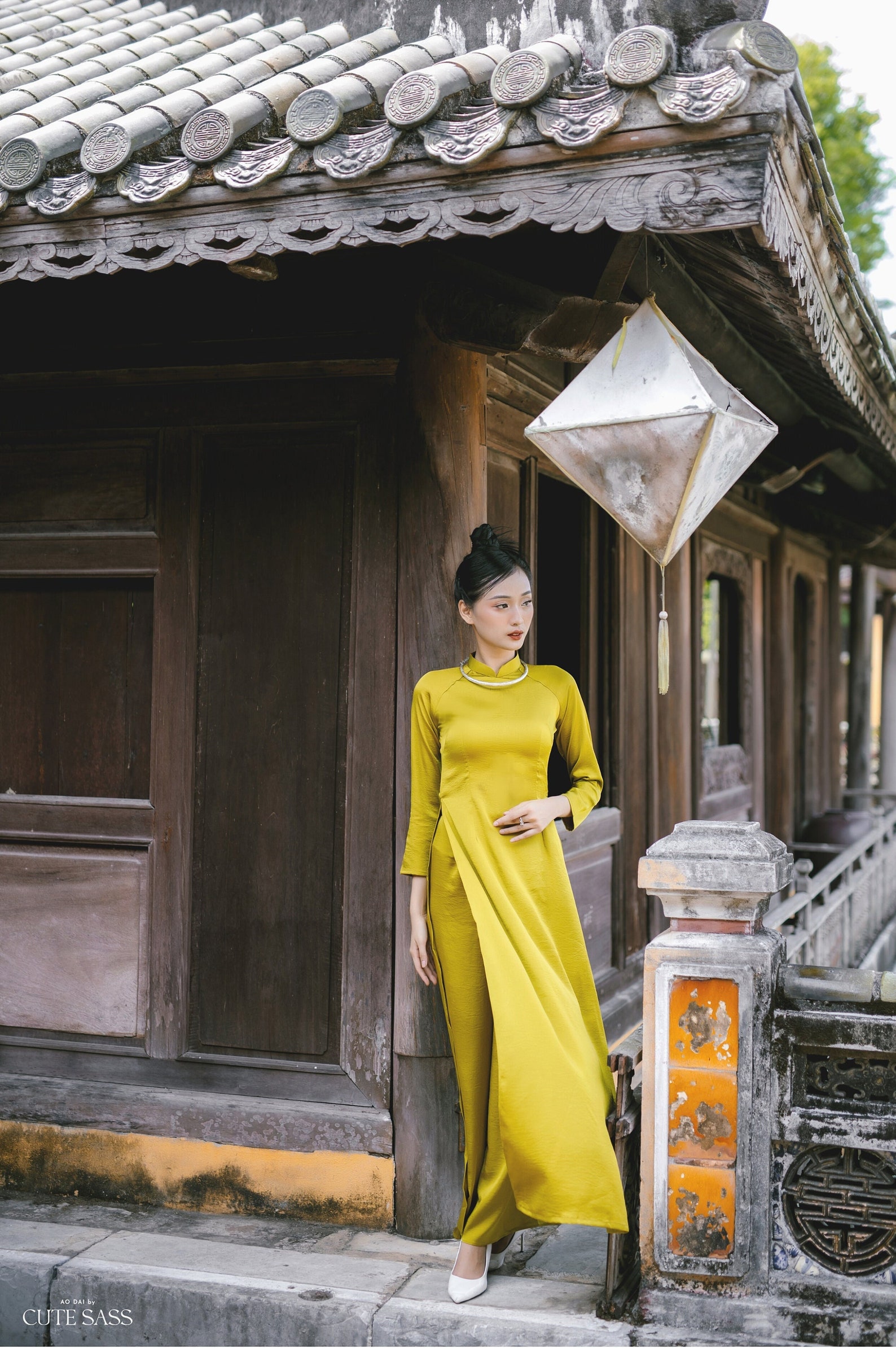 Green Hai Da Silk Plain Ao Dai Set Pre-made Traditional - Etsy