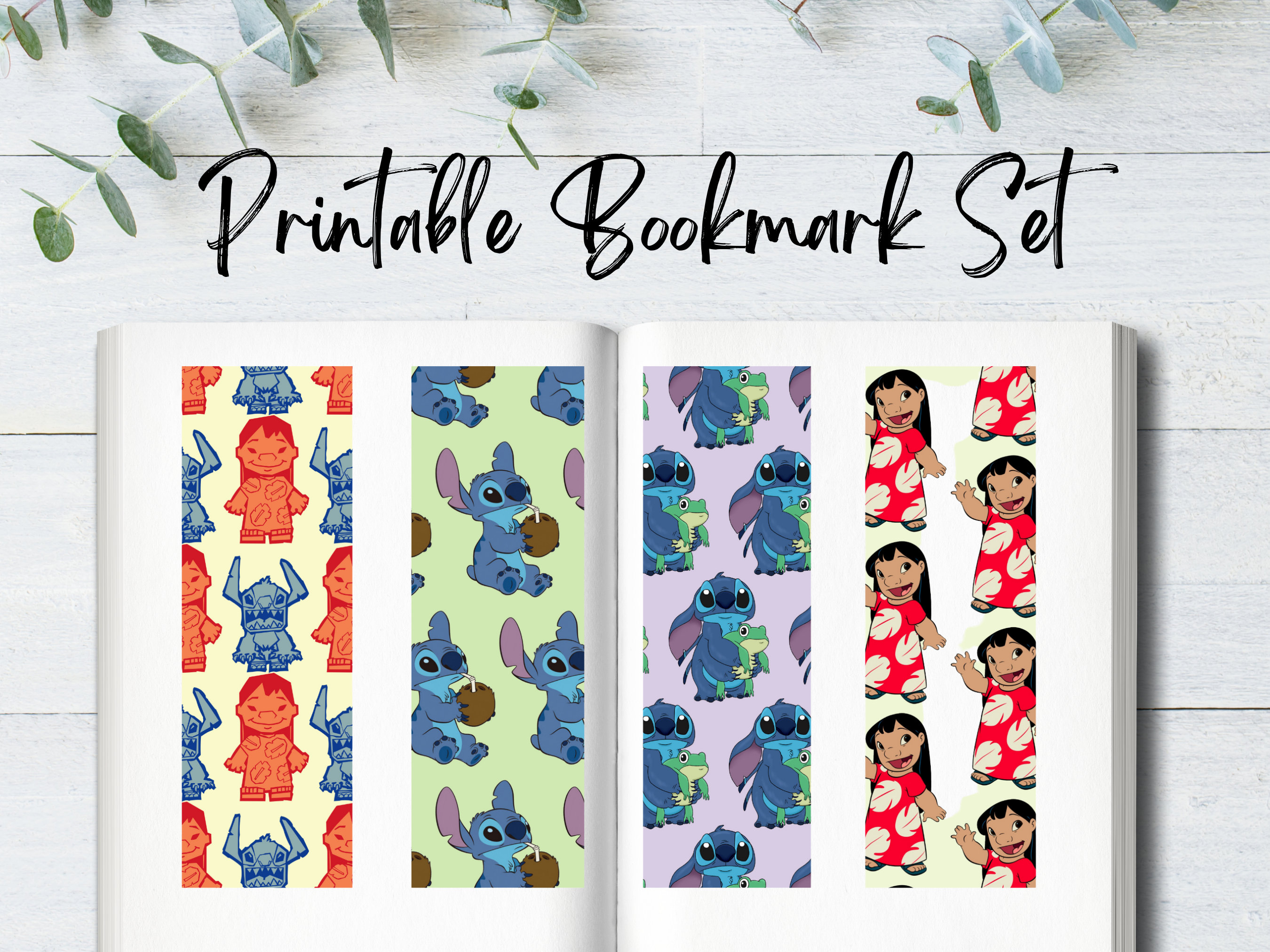 lilo and stitch bookmark printable bookmarks printable etsy