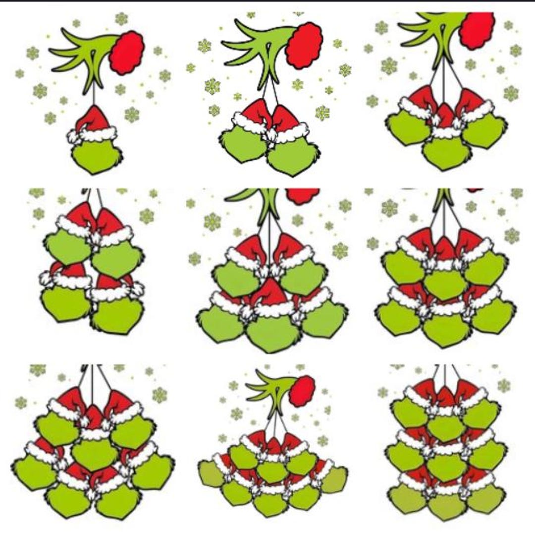 Grinch Ornaments 1-9 Digital Download - Etsy