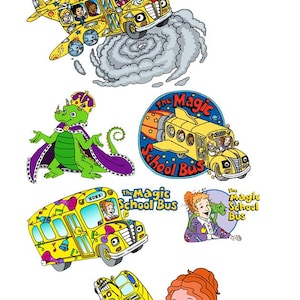 Schattige magische schoolbus-clipart - direct downloaden