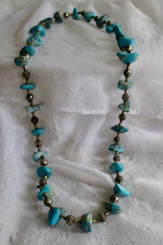 Turquoise Necklace, Vintage Turquoise Necklace, V… - image 5