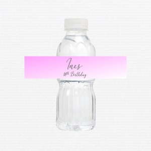 Personalized water bottle label birthday, events