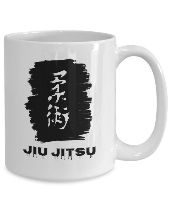 Tasse Jiu Jitsu « Mon Endroit Heureux » – Idée Cadeau Originale – Intérieur Noir