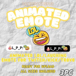 GEANIMEERDE LOL-EMOTE voor Twitch/Kick/Trovo Onmiddellijk klaar om te uploaden