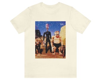 Prométhée et Bob Vinage. Chemise, T-shirt unisexe à manches courtes en jersey Cartoon Network des années 90