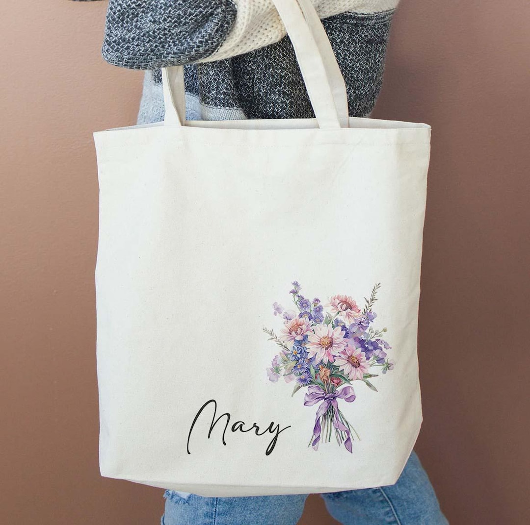 Personalized Bridesmaid Tote Bag: Custom Wedding Canvas Gift for Her - Etsy
