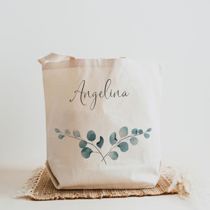 Personalized Canvas Tote Bag Wedding Gift Bachelorette Bridesmaid Maid of Honor Wedding gifts,Gift for Mother, Sorority Gifts, 156-TB