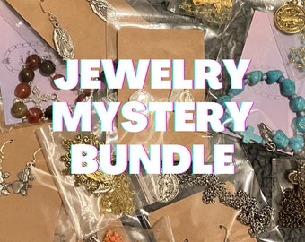 Mystery Catholic Jewelry Bundle - Necklace, Earrings, and Bracelet