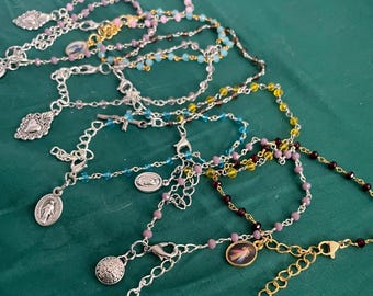 Mystery adjustable Catholic beaded bracelet