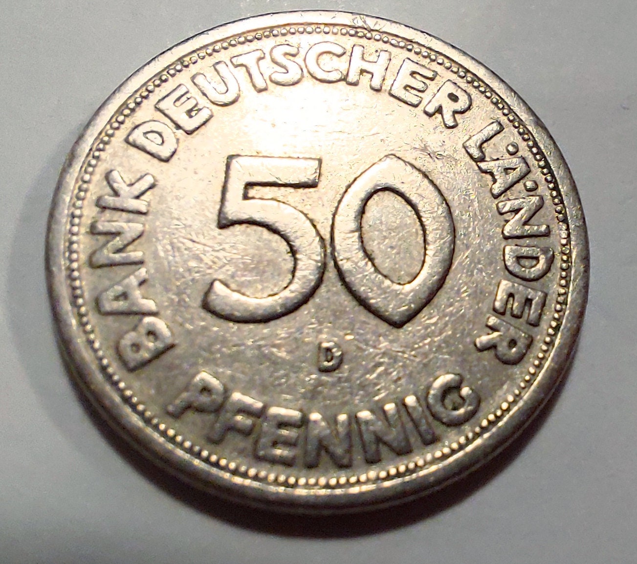 50 Pfennig 1949 Prägung D Bank Deutscher Länder selten Etsy.de 50 Pfennig 1949 Prägung D Bank Deutscher Länder selten Etsy.de