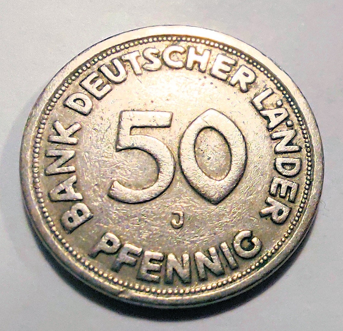 50 Pfennig Bank Deutscher Länder 1949 F 50 Pfennig 1949 Minting J Bank of Germany Rare - Etsy UK