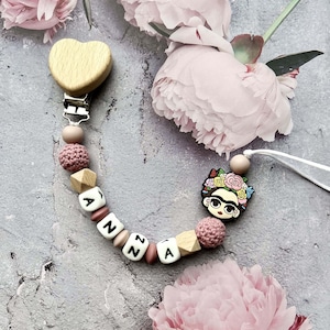 Personalized pacifier clip, birth gift