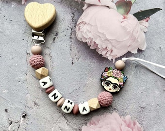 Personalized pacifier clip, birth gift