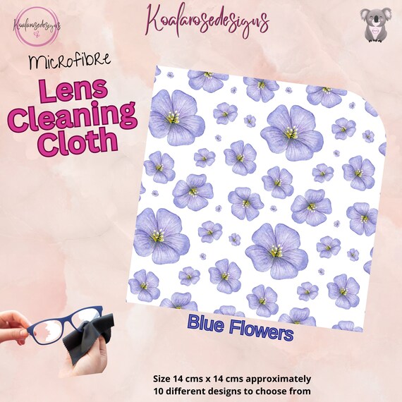 Microfibre Lens Cleaning Cloth: Floral Print, Glasses, Screens (14cm)