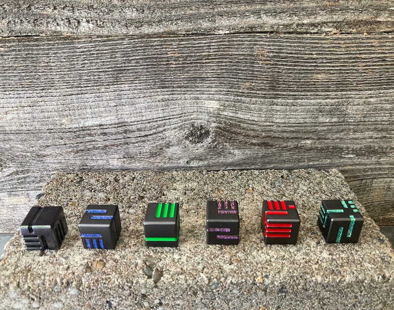 Technology Dice - Solid Metal D6 Pair of Dice image 8
