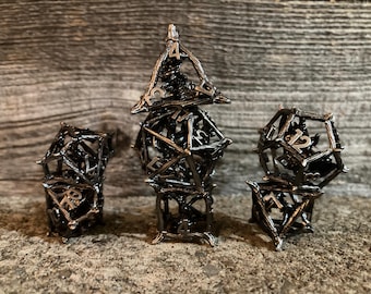 Hollow Dragon Cage Dice - Hollow Metal Dice - Singing Dice for DnD - Dungeons and Dragons