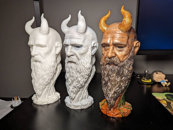God of War Ragnarök 3D Print & Paint Part 1: Painting Mimir's Head