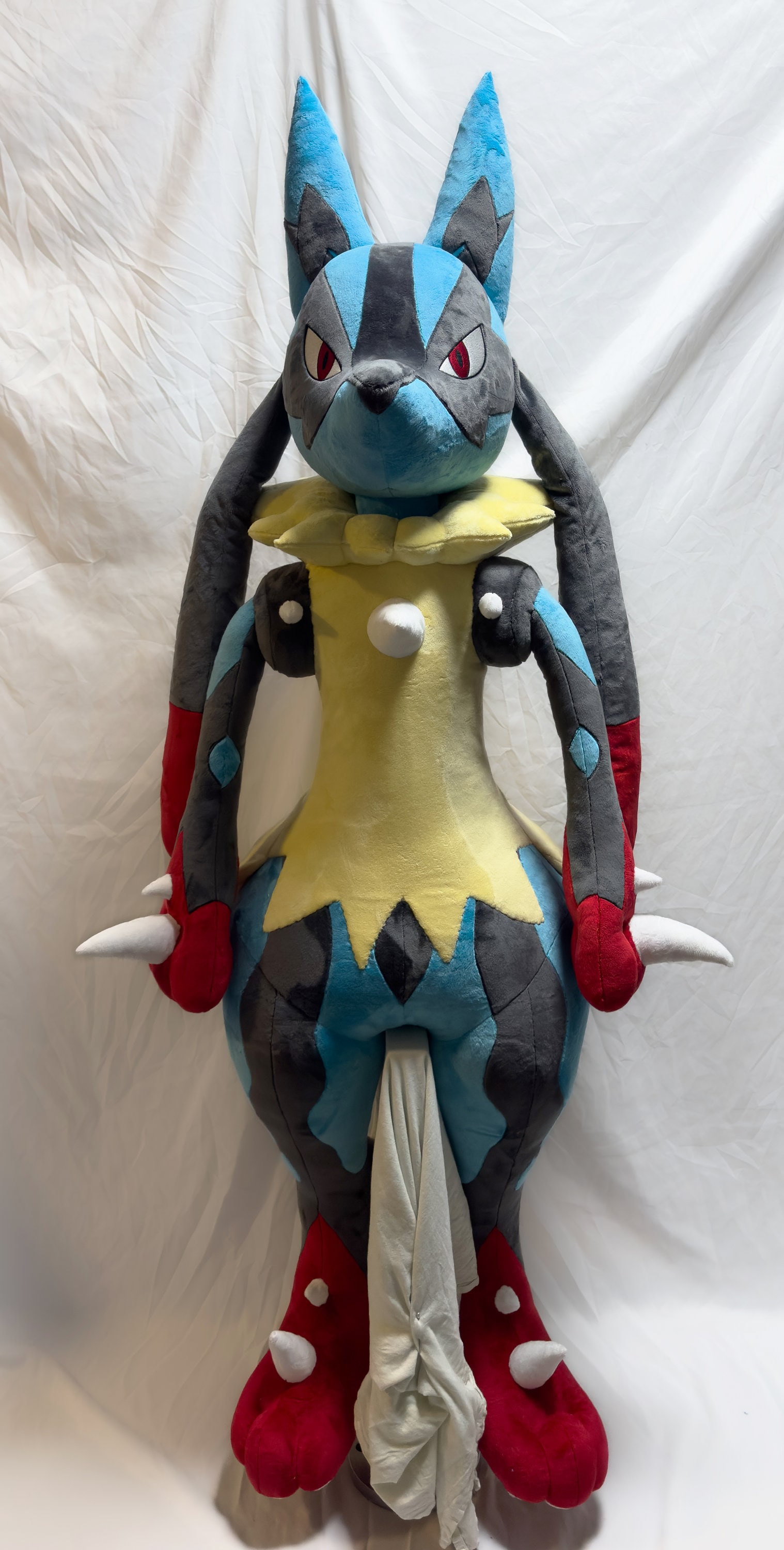 メガルカリオ　ぬいぐるみ　等身大 ポケモン、メガルカリオぬいぐるみ 高さ約170cm。 - Etsy 日本