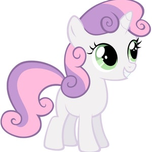 Pony, Sweetie Belle, approx. 50 cm long (with tail).