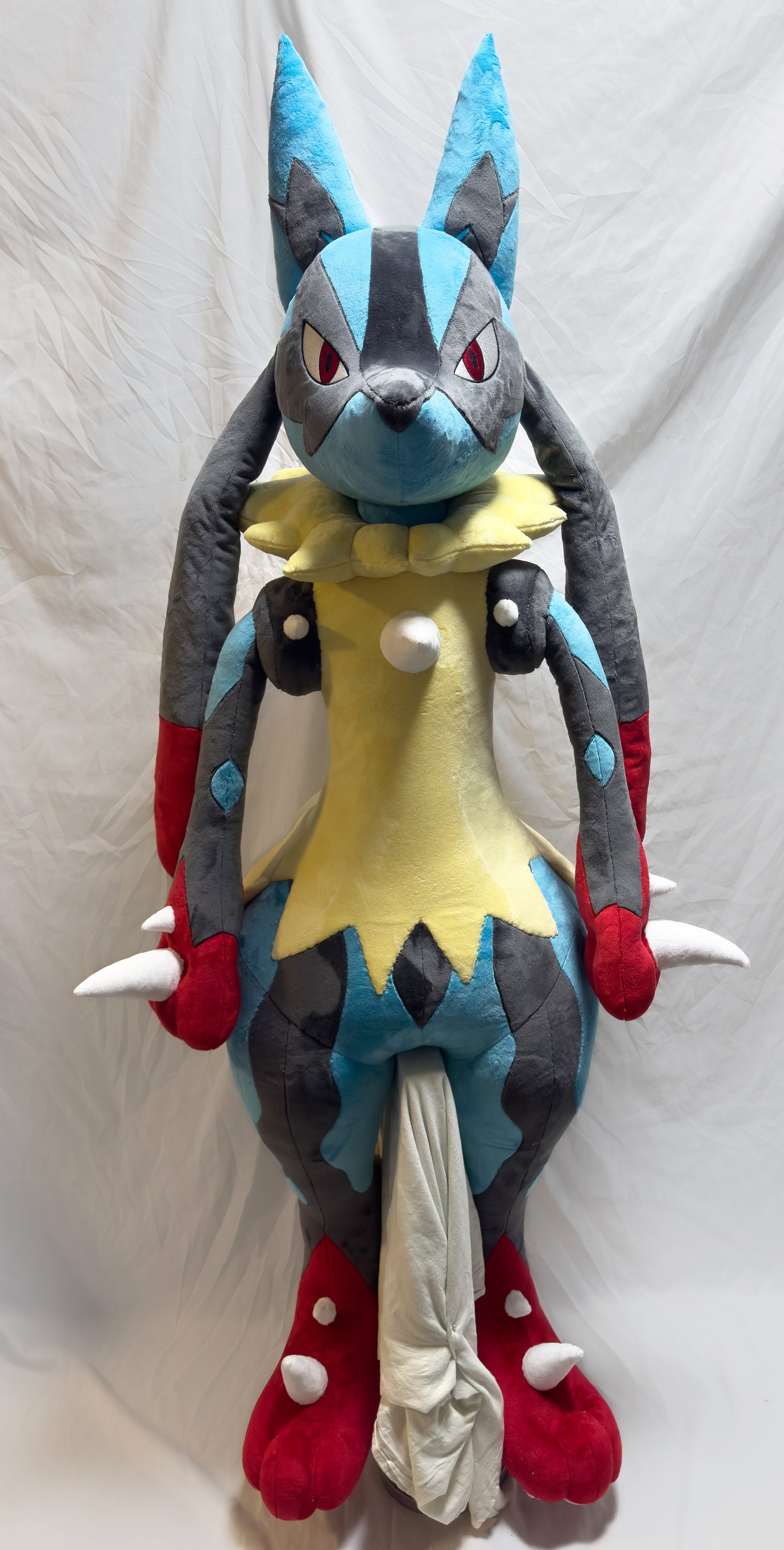 メガルカリオ　ぬいぐるみ　等身大 ポケモン、メガルカリオぬいぐるみ 高さ約170cm。 - Etsy 日本