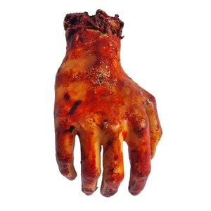 Silicone HORROR PROP blessé film de main féminine détails de haute qualité sang zombie mort, main féminine zombie grandeur nature pour Halloween