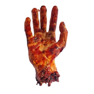 Silicone HORROR PROP blessé film de main féminine détails de haute qualité sang zombie mort, main féminine zombie grandeur nature pour Halloween