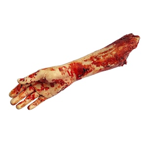 Silicone HORROR PROP blessé film de main féminine détails de haute qualité sang zombie mort, main féminine zombie grandeur nature pour Halloween