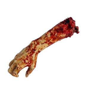 Accessoire d'horreur en silicone pour femme blessée, film de haute qualité, détails de haute qualité avec un zombie mort, main de femme zombie grandeur nature pour Halloween