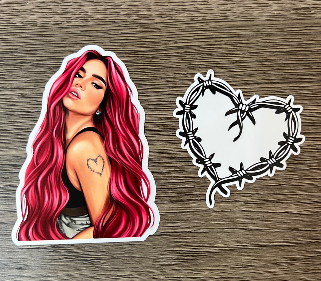 Karol G Sticker Karol G Red Hair Sticker Bichota Sticker Etsy