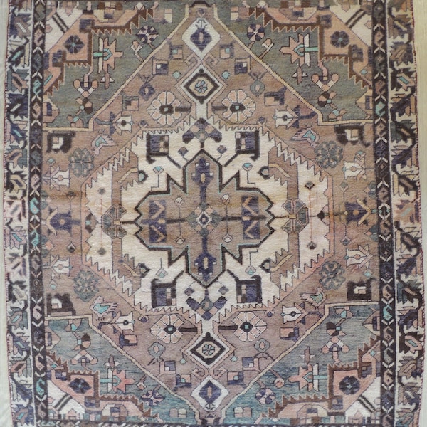Gorgeous vintage handmade bakhtiari rug 5x6 ft
