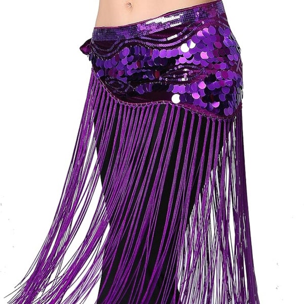 Belly Dance Hip Scarf Scarve Skirt Flow Tribal  U.S.A
