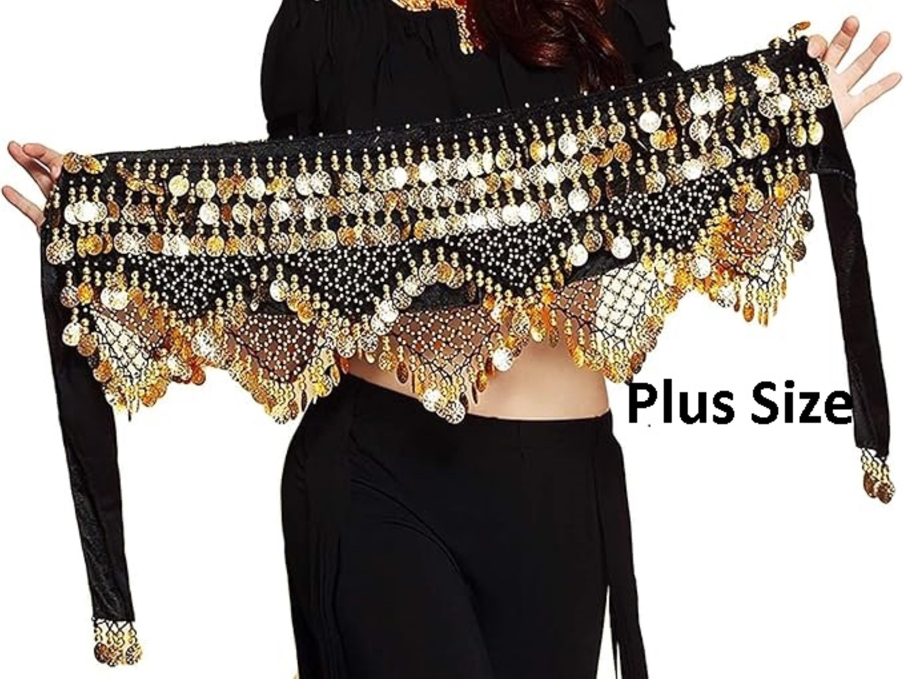 Belly Dance Hip Scarf Embroidered Wrap Shawl Fringes Triangle Belt